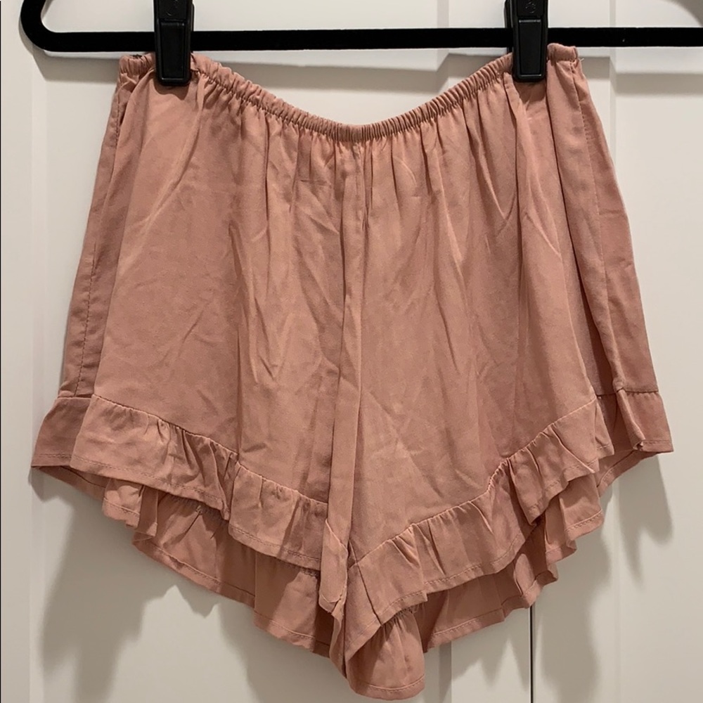 Blush pink shorts